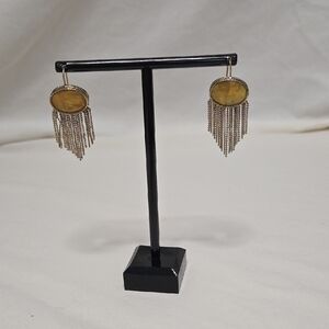 Vintage Monet Gold Fringe Earrings